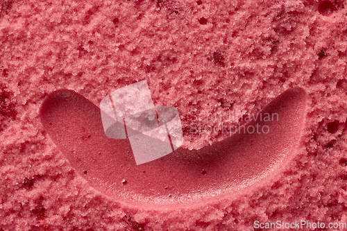 Image of raspberry sorbet texture