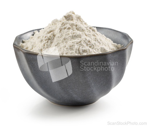 Image of flour in ceramic bowl