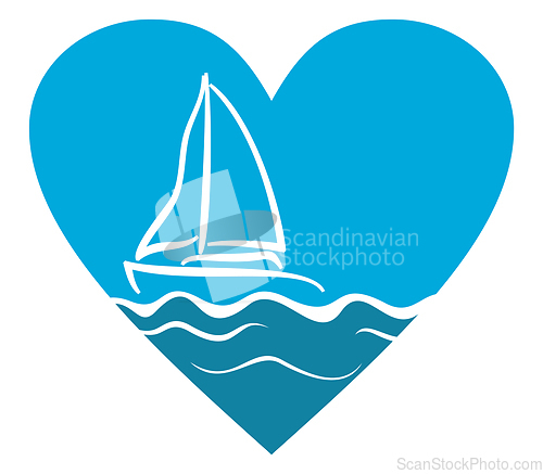 Image of I love sailing design