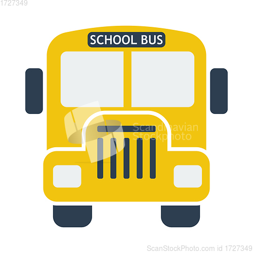 Image of Icon Of School Bus In Ui Colors