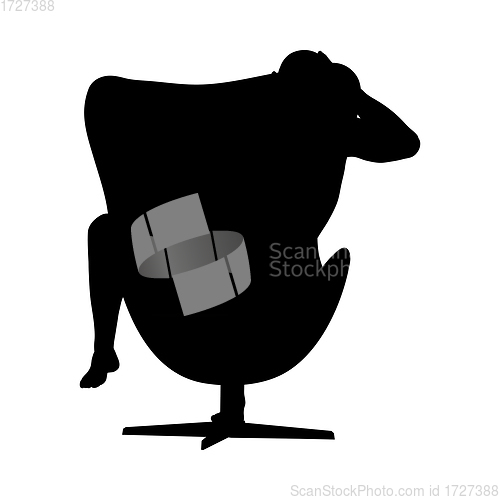 Image of Sitting Pose Man Silhouette