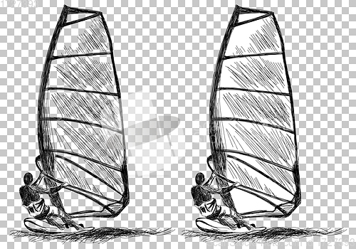 Image of Windsurfing sketch