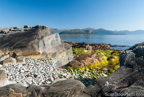 Image of rocky coast of the sea