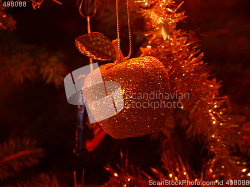 Image of Apple on a christmas tree