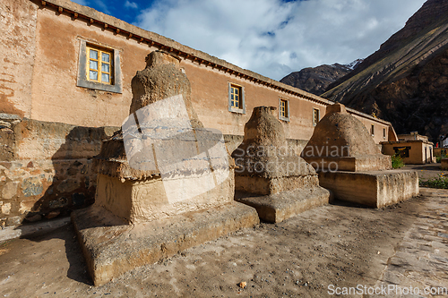 Image of Tabo monastery in Tabo village, Spiti Valley, Himachal Pradesh, India