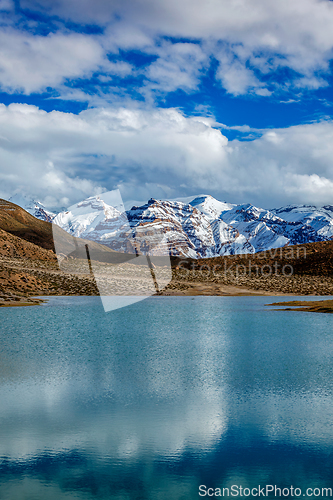 Image of Dhankar lake in Himalayas