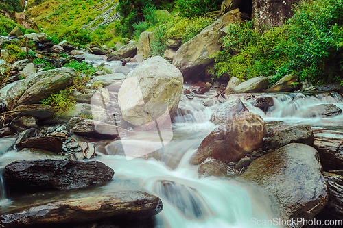 Image of Bhagsu waterfall. Bhagsu, Himachal Pradesh, India