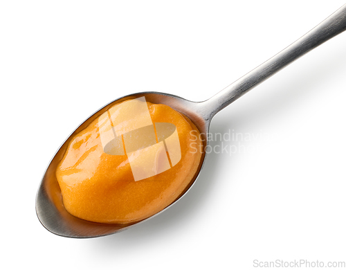 Image of spoon of vegetable puree