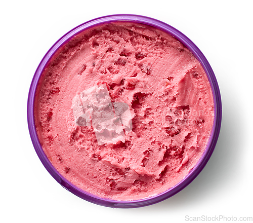 Image of cup of raspberry sorbet