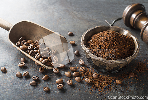 Image of Coffee beans powder