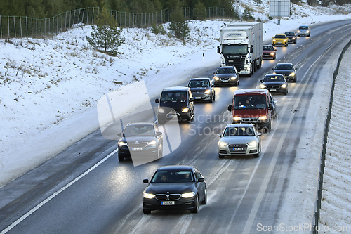 Image of Congested Motorway Traffic 