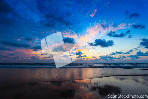 Image of Sunset on Baga beach. Goa