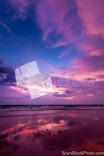 Image of Sunset on Baga beach. Goa