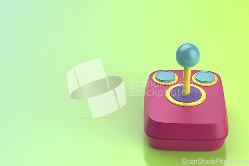 Image of Colorful retro computer joystick