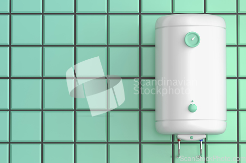 Image of White simple electric water heater