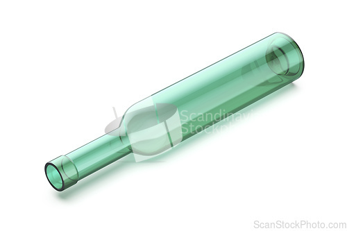 Image of Empty green glass bottle