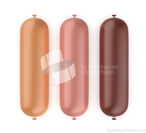 Image of Three different sausages