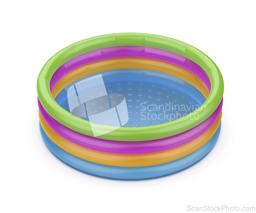 Image of Colorful childrens inflatable pool