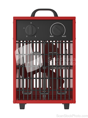 Image of Red industrial fan heater