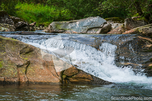 Image of small waterfall in river