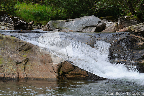 Image of small waterfall in river