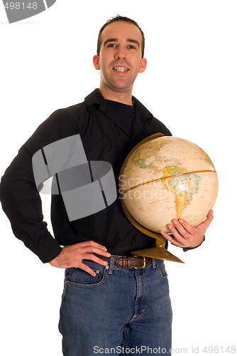 Image of Man Holding The Planet