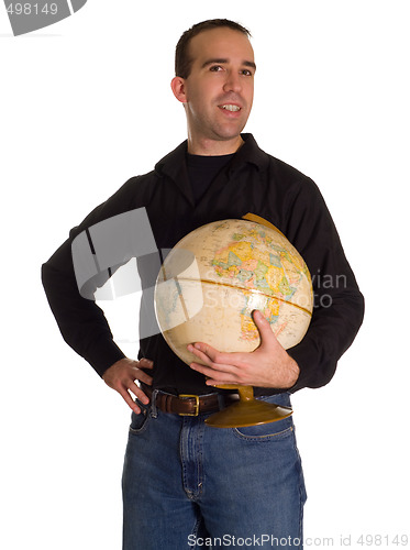 Image of Man Holding The Planet