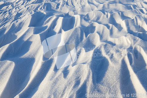 Image of Snowdrifts, the field in winter