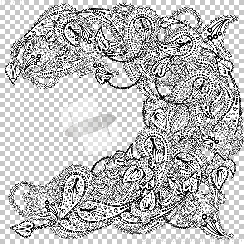 Image of Paisley pattern with frame