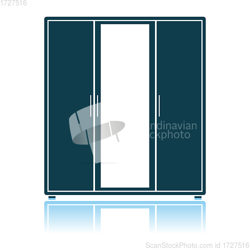 Image of Wardrobe With Mirror Icon