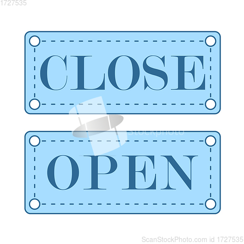 Image of Shop Door Open And Closed Icon