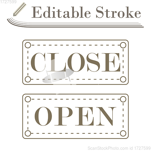 Image of Shop Door Open And Closed Icon