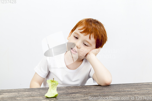 Image of boy and apple