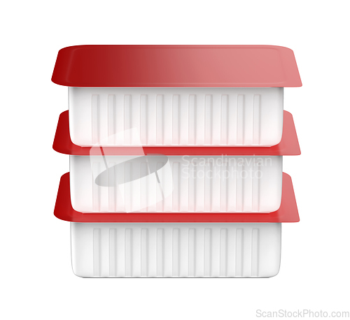 Image of Plastic containers for various types of food