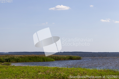 Image of deep lake with grass