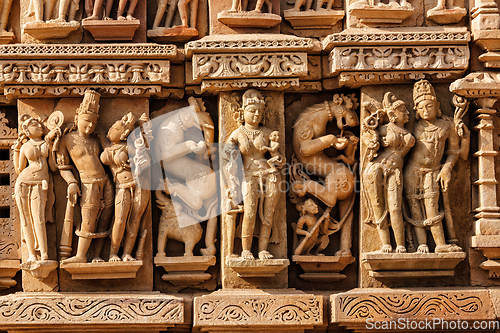 Image of Sculptures on Adinath Jain Temple, Khajuraho