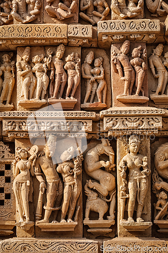 Image of Sculptures on Adinath Jain Temple, Khajuraho