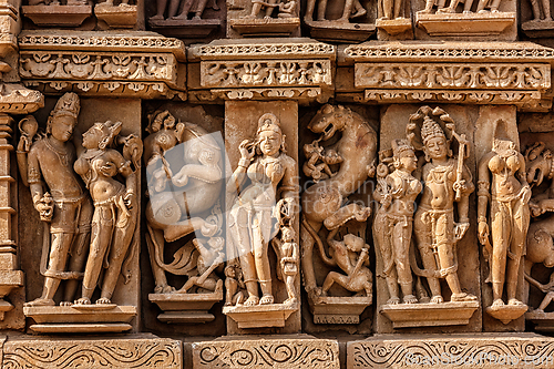 Image of Sculptures on Adinath Jain Temple, Khajuraho