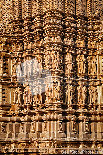 Image of Sculptures on Khajuraho temples