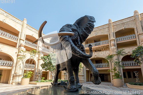 Image of elephant in Sun City, Lost City in South Africa