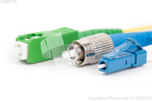 Image of fiber optic single mode connectors