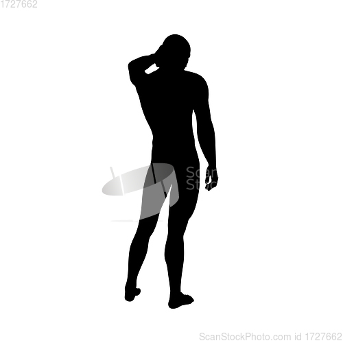 Image of Standing Pose Man Silhouette