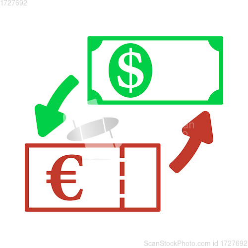 Image of Currency Dollar And Euro Exchange Icon