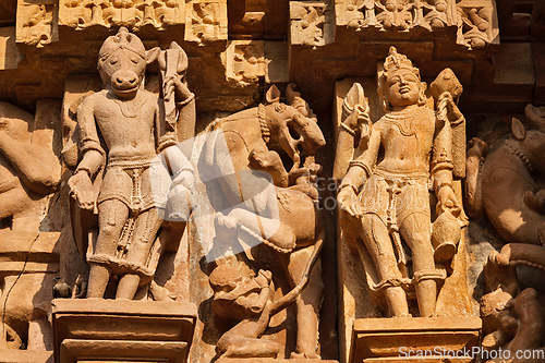 Image of Sculptures on Khajuraho temples