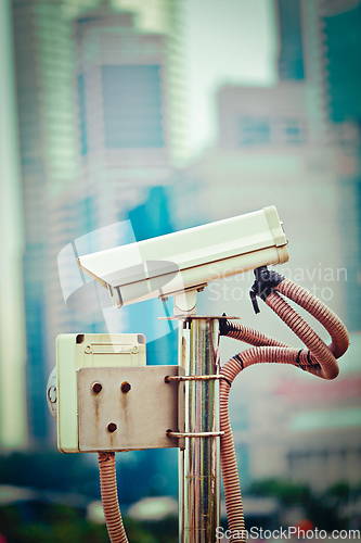 Image of CCTV surveillance camera in Singapore