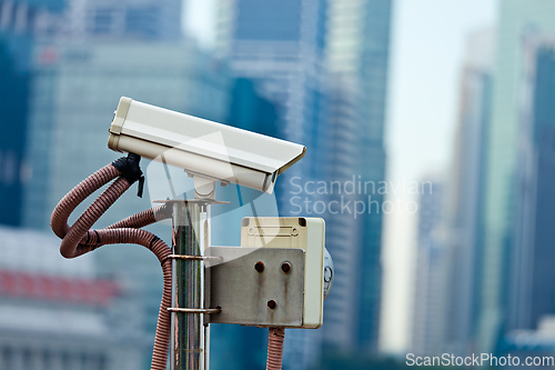 Image of CCTV surveillance camera in Singapore