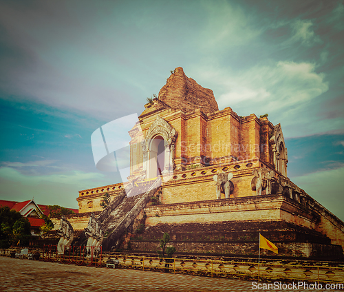 Image of Wat Chedi Luang. Chiang Mai, Thailand