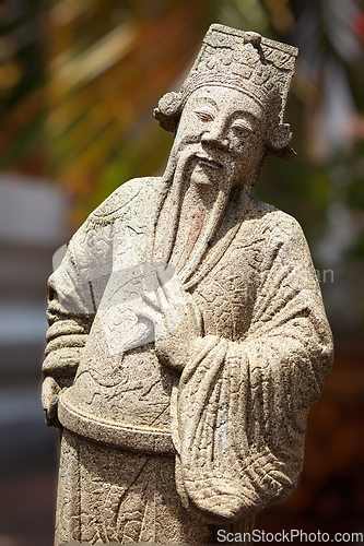 Image of Wat Pho stone guardian statue, Thailand