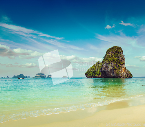 Image of Pranang beach. Krabi, Thailand