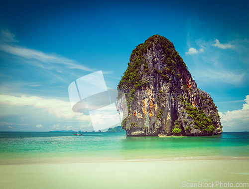 Image of Pranang beach. Krabi, Thailand